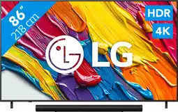 Coolblue LG 86 QNED82 4K (2025) + Sonos Arc Ultra Zwart aanbieding