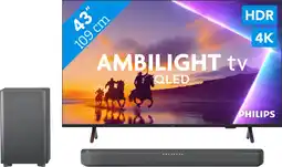 Coolblue Philips Ambilight 43'' PUS8500 QLED 4K (2025) + Philips TAB5309 aanbieding