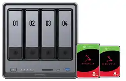 Coolblue UGREEN NASync DXP4800 Plus + Seagate Ironwolf 8TB Duo Pack aanbieding