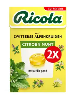 De Online Drogist Ricola Keelpastilles Citroen Munt Suikervrij aanbieding