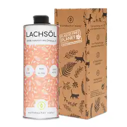 Zooplus 1 liter Wolfsbacher natuurlijke zalmolie supplement voor honden aanbieding