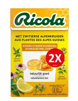 De Online Drogist Ricola Keelpastilles Honing Citroen Echinacea aanbieding