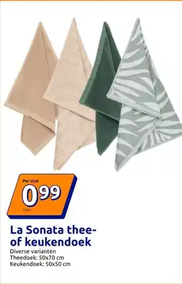 Action La Sonata thee of keukendoek aanbieding