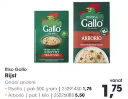 HANOS Riso Gallo Rijst aanbieding