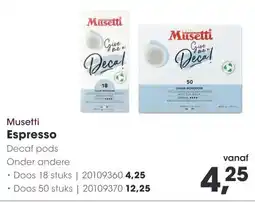 HANOS Musetti Espresso aanbieding