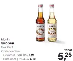 HANOS Monin Siropen aanbieding