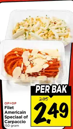 Vomar Voordeelmarkt Filet Americain Speciaal of Carpaccio aanbieding