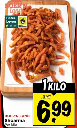 Vomar Voordeelmarkt BOER'N LAND Shoarma aanbieding