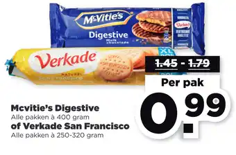 PLUS Mcvitie's Digestive of Verkade San Francisco aanbieding