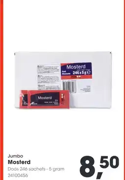 HANOS Jumbo Mosterd Doos 246 sachets - 5 gram 24100456 aanbieding