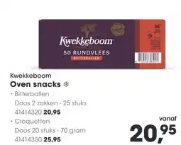 HANOS Kwekkeboom Oven snacks aanbieding