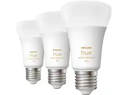 MediaMarkt Philips Hue Standaardlamp Warm Tot Koelwit Licht 3-pack E27 800lm Slimme Ledlamp Wit aanbieding