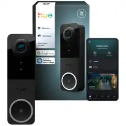 MediaMarkt Hue Secure Bedrade Videodeurbel 2k-video En Tweerichtingsaudio Werkt Met Philips Lampen Dag- Nachtvi aanbieding