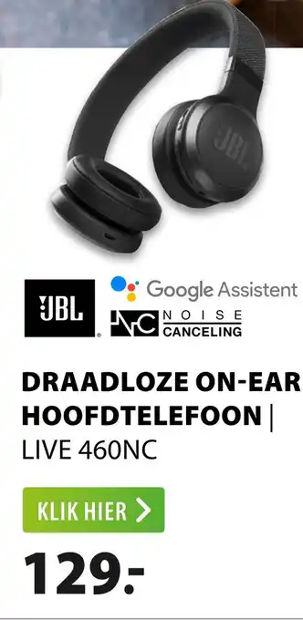 Expert Draadloze on-ear hoofdtelefoo | live 460nc aanbieding