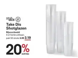 Sligro dis Take Dis Shotglazen aanbieding