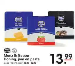 Sligro Menz & Gasser Honing, jam en pasta aanbieding