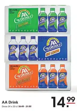 Sligro AA Drink Zero hersluitbaar flesje aanbieding