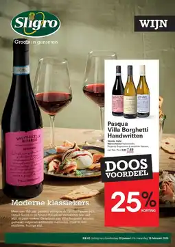 Sligro Pasqua Villa Borghetti Handwritten aanbieding