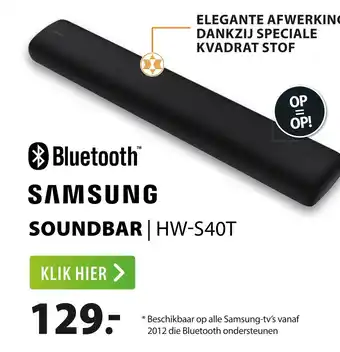 Expert Samsung soundbar| hw-s40t aanbieding