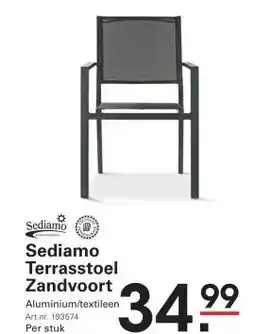 Sligro Sediamo Terrasstoel Zandvoort aanbieding