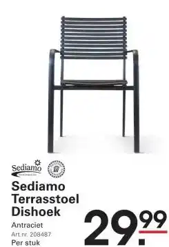 Sligro Sediamo Terrasstoel Dishoek aanbieding