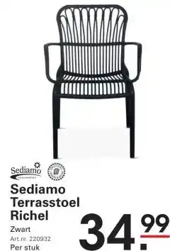 Sligro Sediamo Terrasstoel Richel aanbieding