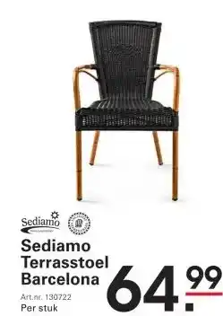Sligro Sediamo Terrasstoel Barcelona aanbieding