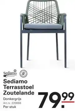 Sligro Sediamo Terrasstoel Zoutelande aanbieding