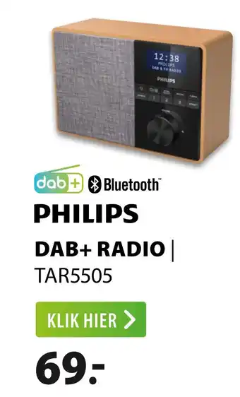 Expert Philips dab+ radio | tar5505 aanbieding