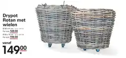 Sligro Drypot Rotan met wielen aanbieding