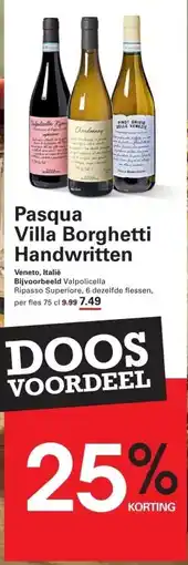 Sligro Pasqua Villa Borghetti Valpolicella Ripasso Superiore aanbieding