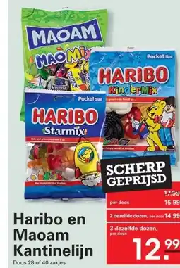 Sligro Haribo en Maoam Kantinelijn aanbieding