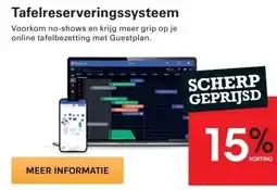 Sligro Tafelreserveringssysteem aanbieding