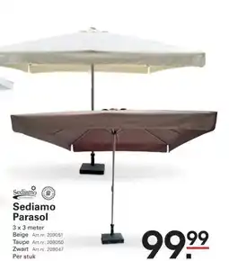 Sligro Sediamo Parasol 3 x 3 meter aanbieding