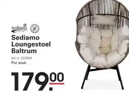 Sligro Sediamo Loungestoel Baltrum aanbieding