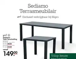 Sligro Sediamo Tafel Terschelling aanbieding