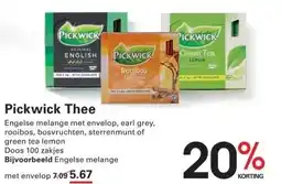 Sligro Pickwick Zwarte thee earl grey, RFA aanbieding