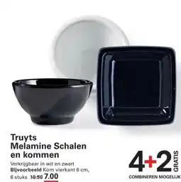 Sligro Truyts Schaal vierkant 15 x 15 cm melamine, zwart aanbieding