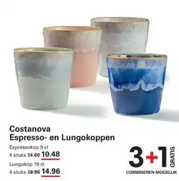 Sligro Costa Nova Lungo kop 19cl blauw aanbieding