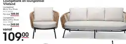 Sligro Sediamo Loungebank en loungestoel Vlieland aanbieding