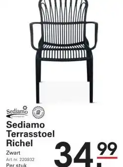 Sligro Sediamo Terrasstoel Richelx aanbieding