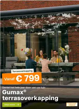 Tuinmaximaal Gumax terrasoverkapping aanbieding