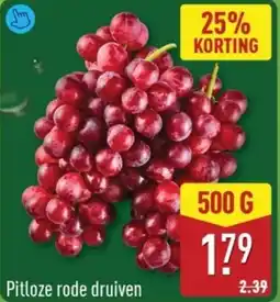 ALDI Pitloze Rode Druiven aanbieding