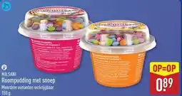 ALDI Milsani Roompudding met Snoep aanbieding