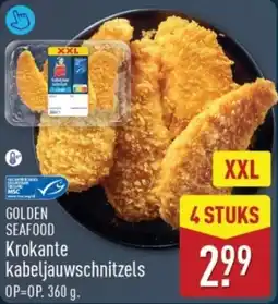 ALDI Golden Seafood Krokante Kabeljauwschnitzels aanbieding