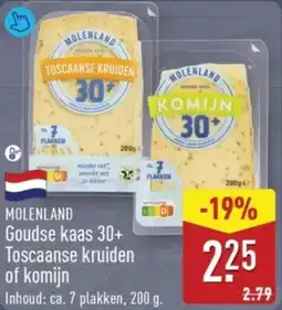 ALDI Molenland Goudse kaas 30+ Toscaanse kruiden of komijn aanbieding