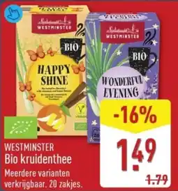 ALDI Westminster Bio kruidenthee aanbieding