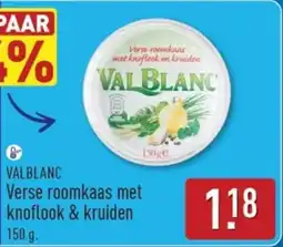 ALDI Valblanc Verse roomkaas met knoflook en kruiden aanbieding