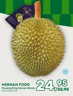 Amazing Oriëntal Hernan Food Musang King Durian Whole aanbieding