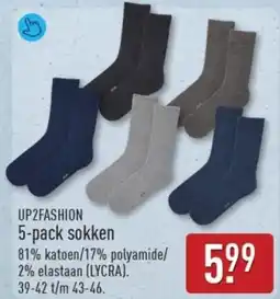 ALDI Up2fashion 5-pack sokken aanbieding